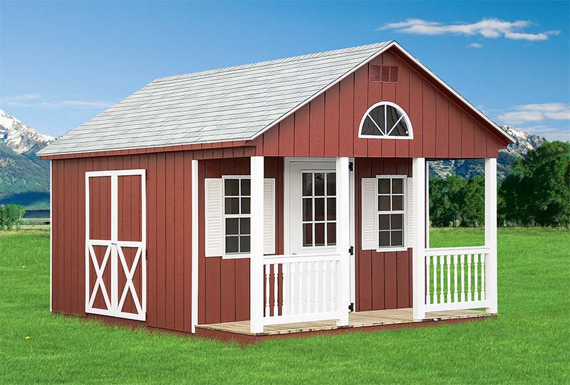 12x16 cape shed with porch