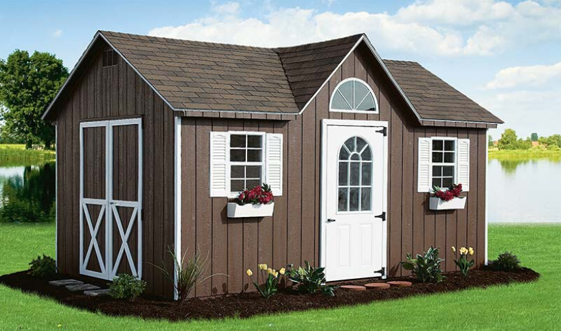 brown and white shed color schemes