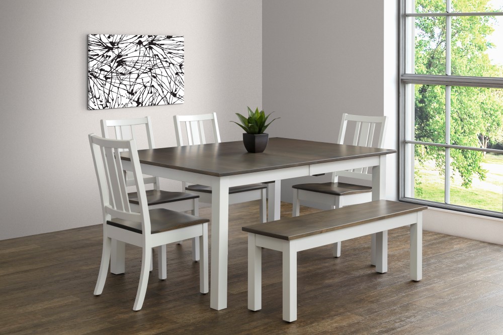 white dining table set