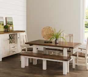 dining room furniture with bench